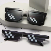 Mosaic Sunglasses Mens Womens Pixel Black Retro For Glasses Dark Glasses Interior Photochromic Glasses Man