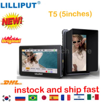 LILLIPUT T5 New 5 Inch Camera DSLR Field Monitor Waveform 3D LUT HDR Touch Screen IPS FHD HDMI-compatible 2.0 4K 60Hz for Video