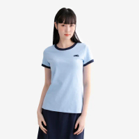 【Roots】Roots女裝- NATURE ATHLETICS SLIM RINGER 短袖上衣(復古牛仔)
