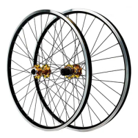PASAK-MTB Wheelset with Disc V Brake, Rim Brake,32H, Sealed Bearing, Front 2 Rear 4, Bicycle Parts, 29er, 26 Inch, 6 Bolts