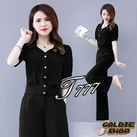 Goldie Shop Setelan Kasual 2in1 Sammy | Pakaian Stelan Celana | Setelan Polos | Baju Kantor Wanita |