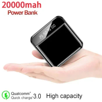 20000mAh power bank portable external battery charger for iPhone Xiaomi mini power bank Tpye-C LED digital display