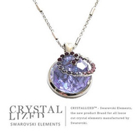 新光飾品-紫色魅影圓珠水晶項鏈