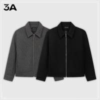 Hjh Áo Khoác Dạ Khoá Zip 3A Menstore, Thiết Kế 2 Lớp Cao Cấp Phong Cách Sang Trọng AD-25