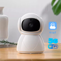 YI IoT 5MP 5Ghz Dual Frequency WiFi PTZ Camera IR Night Vision Security Camera Two Way Audio Auto Tracking Smart Home Security