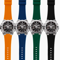 Silicone Rubber Watch Strap for Casio G-shock Modified Accessories GST-B400 GST-B200 Steel Heart Waterproof Bracelet Watchband