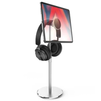 Metal Bluetooth-headset Magnetic Attraction Tablet Stand Adjustable height Desk Holder For Apple air pods max Beats Sony iPad