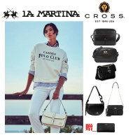 【CROSS】X LA MARTINA 台灣總經銷 限量1折 頂級小牛皮皮革斜背包 後背包 全新專櫃展示品(贈真皮長夾)