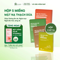 Combo of 5 Fresh Coconut Masks for Enzyme Moisturization, Brightening, Anti-Aging, Soft Grass