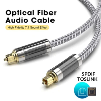 Coaxial SPDIF Cable Dolby 7.1 Soundbar Digital Optical Audio Cable Toslink Fiber Cable for Amplifiers Player Xbox 360 1 to 10m