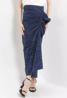 Rianty Batik Rok Basic Bawahan Wanita Katun Lurik Garutan Eksklusive Janatri Skirt Renjana Navy