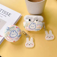 New For Huawei Freebuds 5i case,Cute Cartoon Bunny Design with Bunny Chain headphone Cases For Huawei Freebuds 3 4 4i pro pro2