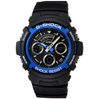 G-SHOCK 極速先鋒運動雙顯錶(AW-591-2A)-炫藍/44.6mm