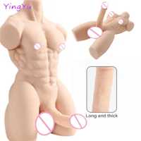 Big Penis Sex Doll for Women Masturbation Vagina G spot Stimulate Strong Male Torso Huge Penis Dildo Plug for Gay Anal Sex