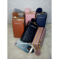 New Tas Hp Behel Resleting 2 Tas slempang wanita import Bordir
