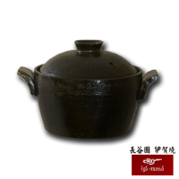 日本長谷園伊賀燒 電鍋造型小砂鍋(黑)