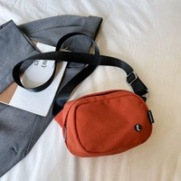 全城熱賣 - 超輕馬卡龍色尼龍包防水運動風斜挎包女輕便戶外騎行手機包胸包女桔色