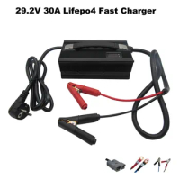 29.2V 30A LiFePO4 Fast Charger 8S 24V Iron Phosphate LFP Solar Energy Storage Golf Cart Ebike AGV UPS RV Ebike Battery Charger