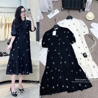 Váy Babydoll Đầm Bầu Hoa Nhí Cổ Tàu Thời Trang Hot Trend Cổng Sở xᶖnh Tươi.
