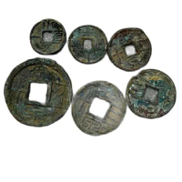 Han Dynasty Six Springs Antique Bronze Coin Decorative Currency