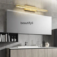 Room Copper Mirror Front Lamp Modern Bathroom Bathroom Wash Basin Mirror Cabinet Wall Lamp Lighted Makeup Mirror