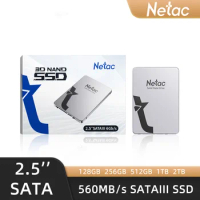 Netac SSD 2.5'' SATA3 SSD 1tb 512gb Hard Disk 2tb HDD 1tb Internal Solid State Disk Drive for Laptop Pc Desktop SSD Metal Shell