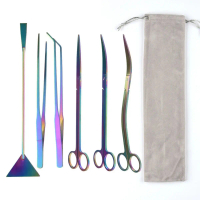 ACCURACY Aquarium Tools Set Stainless Steel Aquarium Tank Aquatic Grass Tool Kits Scissors Shovel Wa