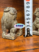 清代木雕獅子擺飾！高8厘米！品相如圖！老木雕！傳承自然明顯！