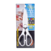 NIHESHI - D6 日式廚房剪刀 附膠套不鏽鋼食物剪刀 殺魚烤肉剪 子強力雞骨剪-顏色隨機