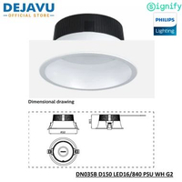 Lampu Philips Downlight DN035B D150 LED16/840 PSU WH G2