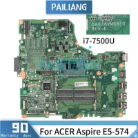 Mainboard For ACER Aspire E5-574 i7-7500U Laptop motherboard SR2ZV DDR4 Tested OK