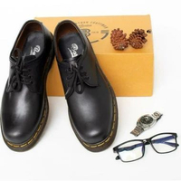 NEO Sepatu kulit dokmart sepatu docmart pendek sepatu dokmart kulit asli 44 Hitam