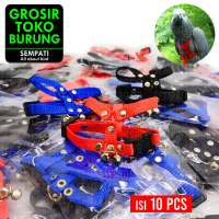 SEMPATI GROSIR Harnes Burung Rompi Baju Parrot Merpati Alap Alap Paruh Bengkok 10 Pcs Harness Hernes