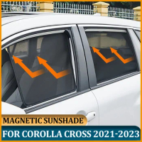 Magnetic Window Sunshade Curtain For Toyota Corolla Cross 2023 2022 Car Side Sun Shade Window Visor Shield For Toyota Cross 2021