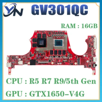 GV301 Laptop Motherboard For ASUS ROG Flow X13 GV301QH GV301QC GV301QE Mainboard R7-5800H R9-5900H GTX1650 RTX3050 RTX3050Ti 16G