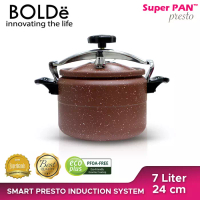 Bolde Super Pan Presto 7L Granite Coating - COKLAT