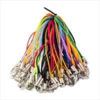 100pcs Polyester Cord With Jump Ring Lanyard Rope For Making Keychain DIY Craft Pendant Handmade Materials
