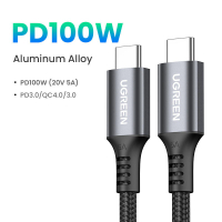 【日本代購】UGREEN 100W USB Type C 轉 USB C 線適用於 Macbook iPad 三星小米 PD 快速充電充電器線 5A E-Marker 晶片快速 USB C