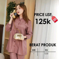 DEENA ONE SET ATASAN DAN CELANA BAHAN KATUN MADINAH PREMIUM