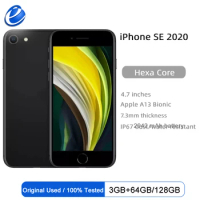 Unlocked Apple iPhone SE 2020 Smartphones 4.7 inch A13 Original iPhone SE 3G. RAM. 64/128/256GB ROM Hexa Core Cellphones 1821mAh