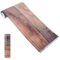 Affixed Baldosas Floor Tiles Prefabricated Wood Flat Flooring Backsplash Sticker Plank Vintage Decor Vintage Decor Water Proof
