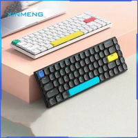 New Xinmeng C68 Mechanical Keyboard 3 Mode Low Configuration Wireless Bluetooth Hot Swap RGB Office Keyboard Suitable for comput