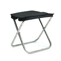 Outdoor Aluminum Alloy Folding Pony Stool Portable Easy To Store Fishing Stool Picnic Chair Camping Chair Ultra Light Furniture