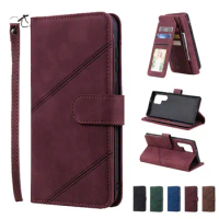 Leather Nine Card Case For Samsung Galaxy A32 A40 A42 A50 A51 A52 A70 A71 A72 4G 5G Flip Stand Holder Wallet Cover