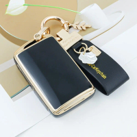 ฝาครอบและเคสกุญแจรถพรีเมียม 1 ชิ้น พร้อมพวงกุญแจ ปกป้องกุญแจ 4 ปุ่ม เหมาะสำหรับ Mazda 6/8/3, รถแฮทช์