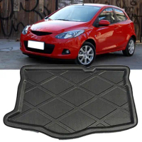 Car Boot Mat Rear Trunk Liner Cargo Floor Tray Carpet Mud Pad Guard Protector Accessories For Mazda 2 6 CX7 CX5