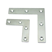 AC029 10入裝 不銹鋼L型90度平面角鐵40X40X寬14MM(厚1.5MM 90度鐵板 L角鐵 固定片 直角鐵片 加強鐵白)