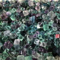 天然稀有色螢石原石八面體小飾品礦物教學標本隨機發100克