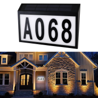 Solar Doorplate Light Digital Address Indicator Number Plate Light Control Doorplate Villa Outdoor C