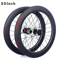 Novatec 20inch Carbon Fiber Bicycle Wheelset D791/D792 Disc brake Centre lock 406/451 50mm 24H 100x135mm Fold bike wheel